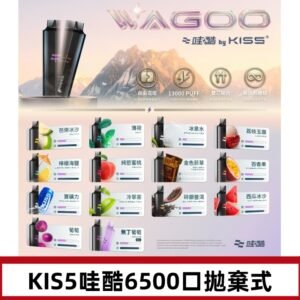 Kis5電子煙 Kiss拋棄式哇酷|WAGOO6500口一次性電子煙